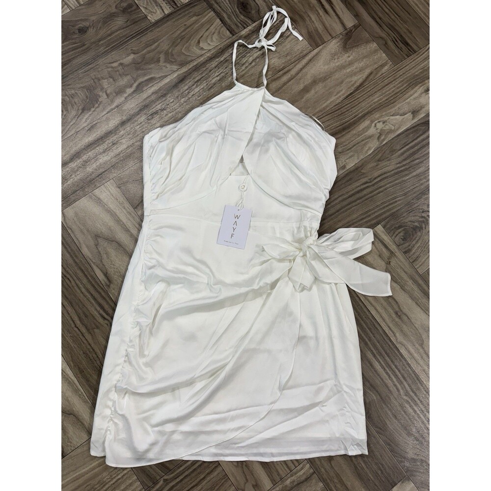 Wayf Midi Dress Ivory Women's Size Large